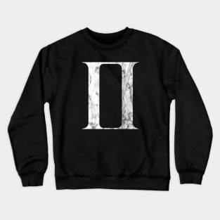 Gemini Zodiac Horoscope in Distressed White Design Crewneck Sweatshirt